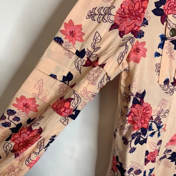 Matilda Jane Peach Pink Floral Tunic Blouse Sz Small - Picture 6 of 6